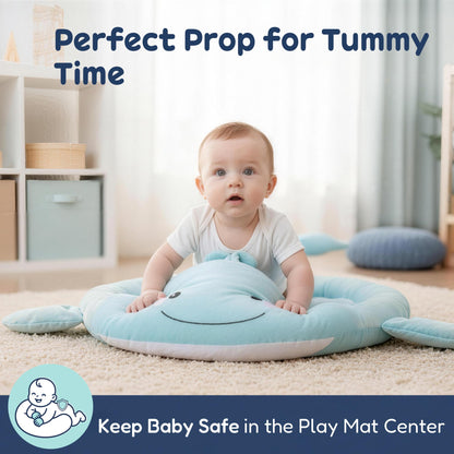 BubblinHome Baby Play Mat, Whale Tummy Time Mat with Toys, Baby Activity Gym for Infants 0–12 Months Sensory Floor Mat for Boys & Girls