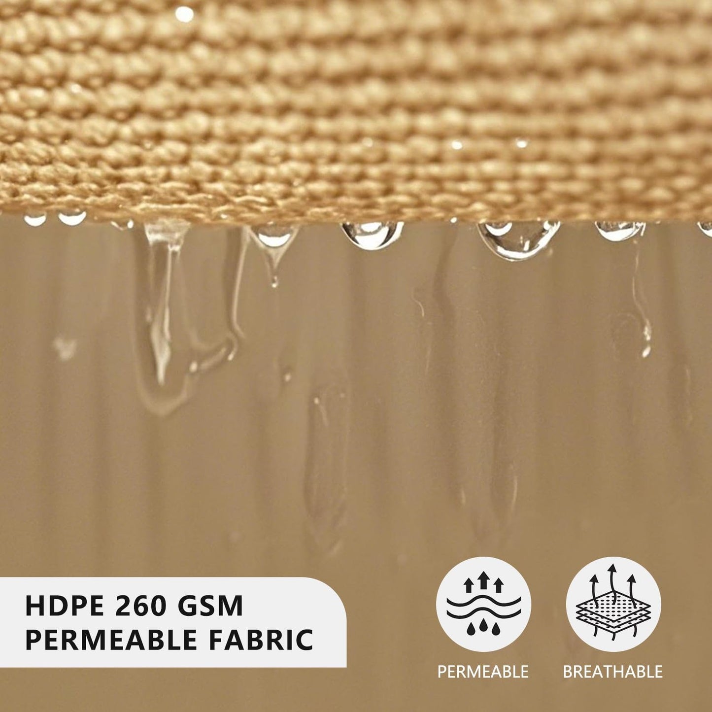 Shadespeare Heavy Duty 32'x32'x32' Triangle Brown Sun Shade Sail – 260 GSM Commercial Grade, UPF50+ UV Protection, Strong, Stylish, and Built to Last (Custom
