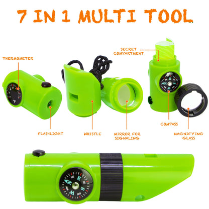Kidz@Play Bug Hunting Kit, Green Safari Vest, Hat, Binoculars, Lg. Butterfly Net, Bug Container, Whistle, Flashlight, Magnifier, Thermostat, Compass, Age 3+
