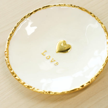 COLLECTIVE HOME - Zinc Alloy Jewelry Tray, Heavy and Durable Design, Ideal for Rings, Necklaces, and Accessories, Elegant and Functional Organizer for Home Décor (love)