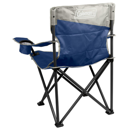 Coleman Big-N-Tall Camping Chair with Cup Holder & Side Pocket, Water-Resistant XL Outdoor Seat Supports up to 600 lbs, Great for Camping, Tailgating, Firepits, Patio, & More