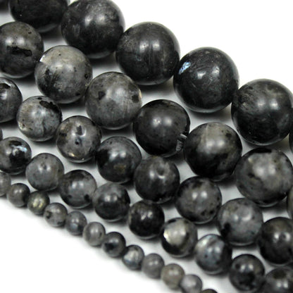 Cynbpm Natural Gemstone Black Loose Beads Charms Jewelry Making Supplies Beads for Bracelets Tourmaline Spacer Moonstone Necklace 15" 6mm