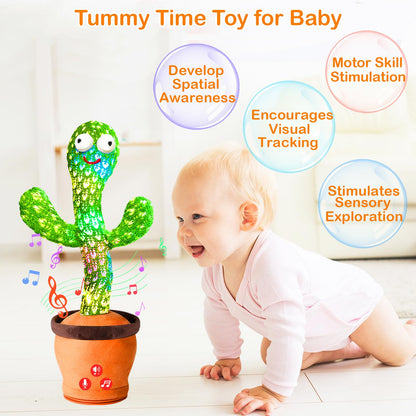 Rechargeable Dancing Talking Cactus Toy Mimics back, Singing Cactus Baby Toy, Educational Baby Toys 18 months+ w/ 51 English Songs, 1 Year Old Girl Gifts, Toys for Baby Boy, Toddler Infants