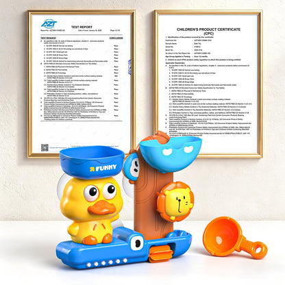 Bath Toys for 1 2 Year Old Boys: Cute & Fun Duck Bathtub Toys Toddlers 2-4 - Suction Bath Toys for Kids Ages 1-3-5 - Birthday Gifts for 1 2 3 Year Old Boy (Blue)
