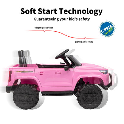 Hikiddo 24V 10Ah Ride on Toy for Big Kids, 4WD 2 Seater Electric SUV Kids Car to Drive w/Remote Control, 4x200W Motors - Pink
