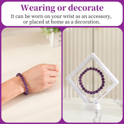 Spirit Upping Amethyst Bracelet for Chakra & Yoga, Energetic Ornaments for Home Decor