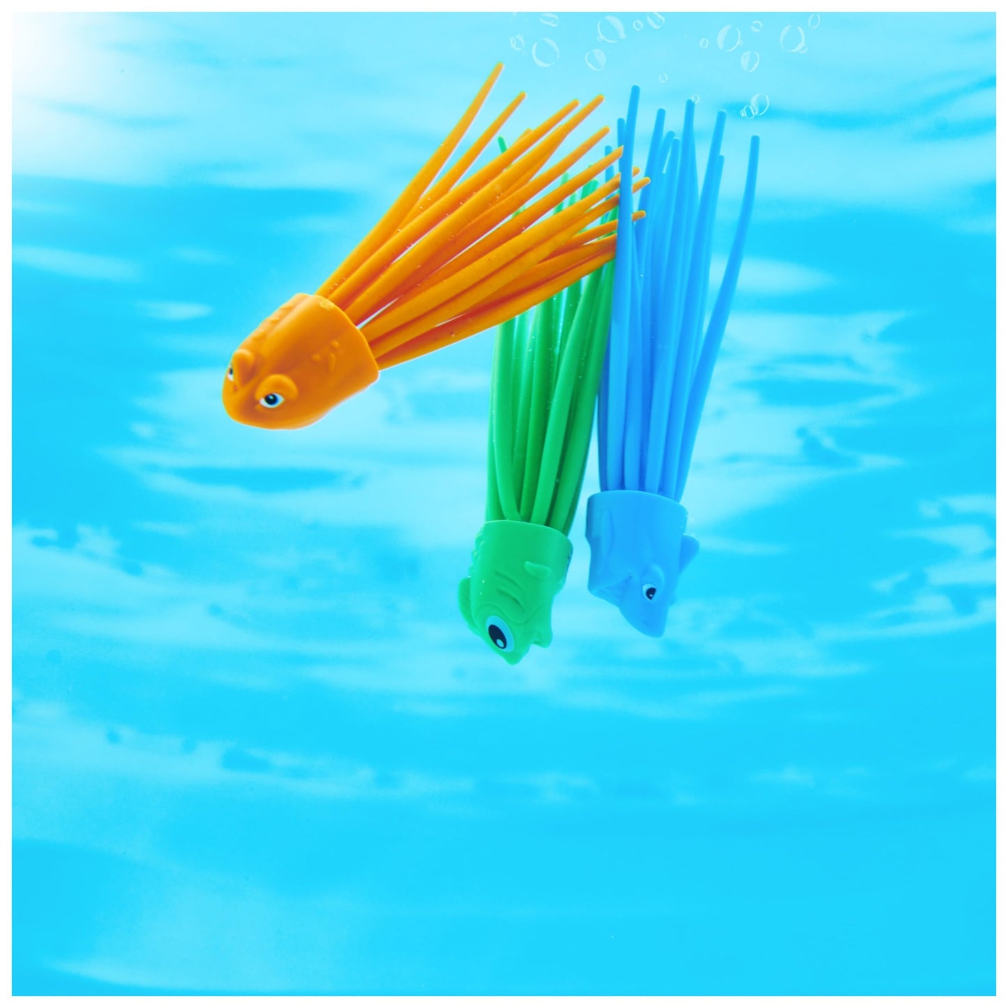 SwimWays SquiDivers Kids Pool Diving Toys, 3 Pack, Bath Toys & Pool Party Supplies for Kids Ages 5 and Up