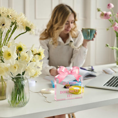 Pigort Pink Office Decor for Women - But Did You Document It -Funny Office Desk Decoration Gift for Colleague Boss Friend Teacher Coach Family 5.1x5.5inch