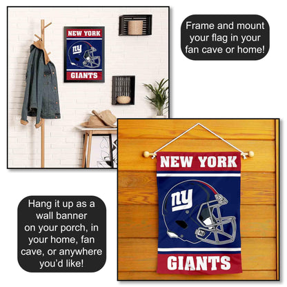 New York Giants Helmet Double Sided Garden Banner Flag