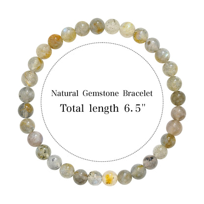 Treasure Bender Calming Anxiety Protection Bracelets for Women Men, Natural Healing Stone Anxiety Relief Bracelet Stretch Bracelets Jewelry Gifts for Women Men (Moonstone)
