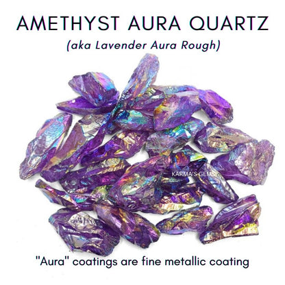 Crystals, Rocks, Jade, Crystals and Healing Stones, Witchcraft Supplies, Healing Crystals, Stones, Healing Stones, Rock Collection, Agate, Raw Stones (Amethyst Aura Quartz, 2 Pcs)