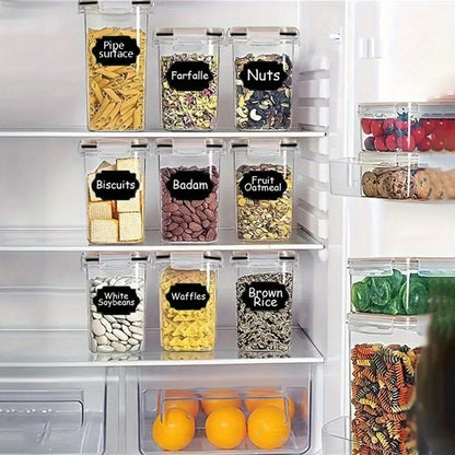 20/48/60pcs Food Storage Container Set, Fresh-Keeping Boxes, Easy-to-Secure Lids - Airtight Plastic Containers, Suitable For Pantry, Travel, Outdoor Picnics, Kitchen Organization, Comes With Labels And Marker(24/30 Lids + 24/30 Containers).