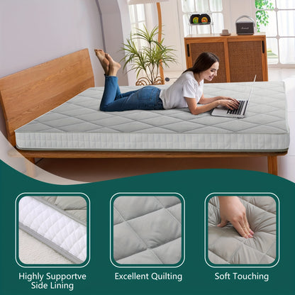 LILYPELLE Portable Japanese Floor Mattress Futon, Extra Thick 4" Foldable Tatami Mat, Sleeping Mattress for Adults, Guest Camping Roll Up Mattress