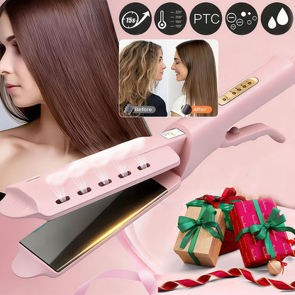 3pcs/1pc Professional Hair Styling Kit, Hair Straightener, Curling Iron with Flat Iron, V-Shaped Hair Brush for Salon, Travel, Home Use, Delicate And Lightweight for All Hair Types, Hair Tools, Holiday Gifts