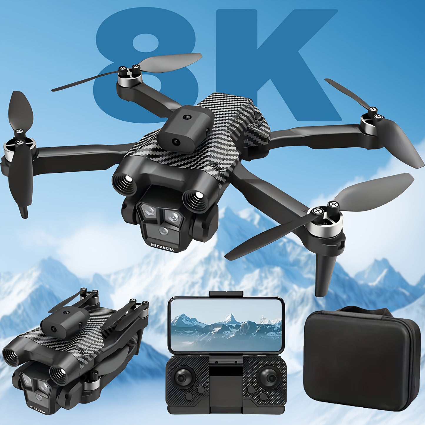 Beginner Friendly Drone, Remote-controlled Drone Model (including Battery): E88, E99, And S2, E99 Non Camera Version with Foldable Design. E88 And E99 Have Different Model Options, While S2 Is Equipped with An Upgraded Brushless Motor. Equipped with