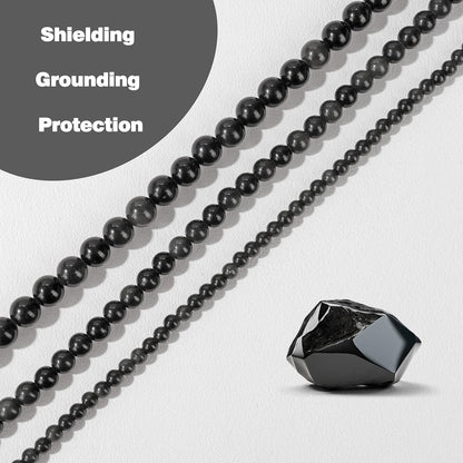 Raicegs 100pcs 8mm Obsidian Beads Natural Gemstone Beads Round Loose Beads for Jewelry Making DIY Bracelets Necklace