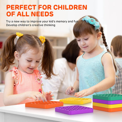 12 Pack Fidget Toys,Push Pop Fidget Sensory Toys Set,Stress Relief Gifts for Kids & Adults,Pop Bulk & Party Favors Toddler Toys for Easter Birthday Gifts,Party Supplies,Classroom Prizes