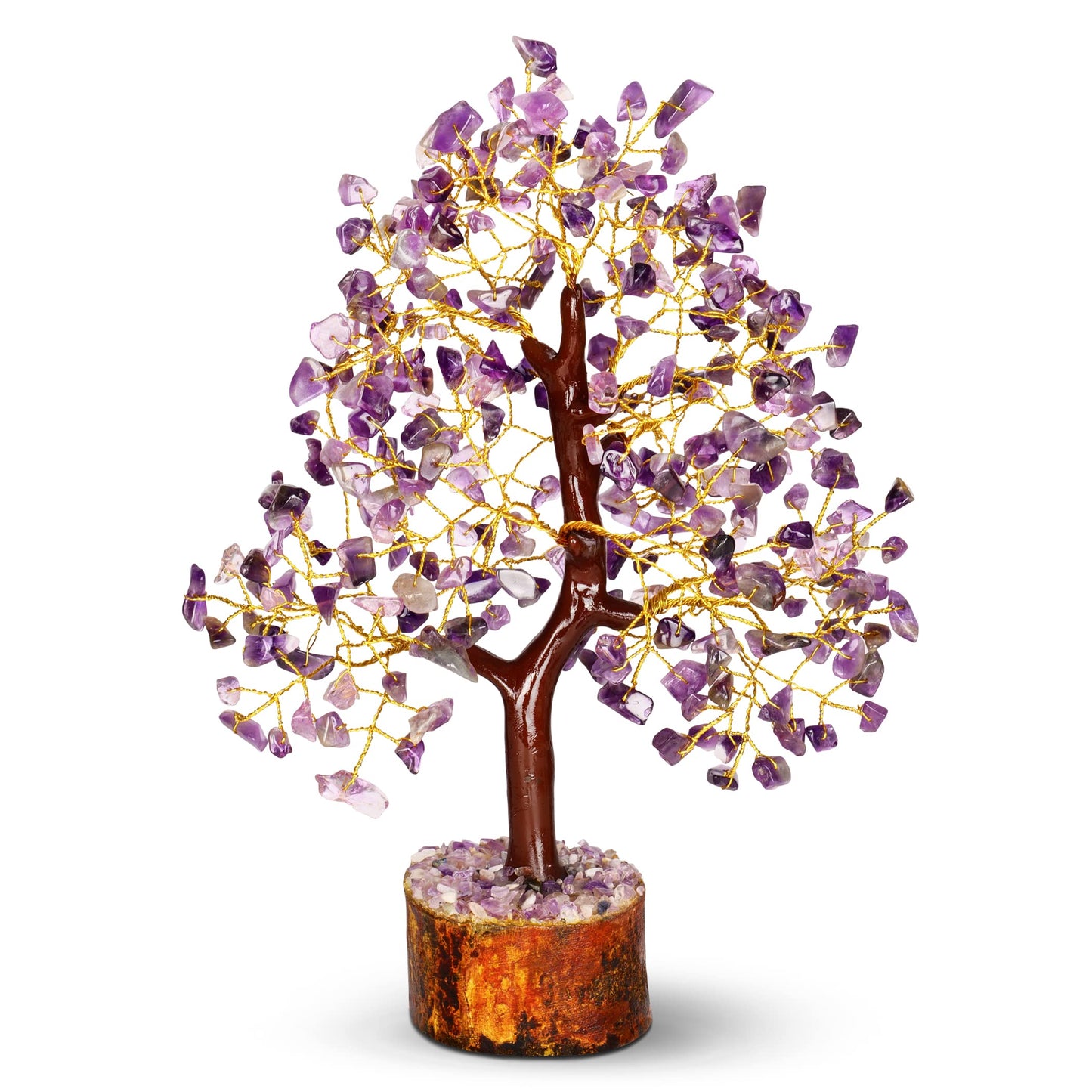 PYOR Amethyst Crystals, Artificial Tree, Money Trees, Crystals and Stones, Desk Decorations for Women Office, Feng Shui Decor, Spiritual Gifts for Women, Meditation Accessories, Housewarming Gifts