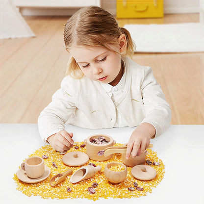 Sensory Bin Toys for Toddlers Montessori Toys, Waldorf Toys, Pretend Play Dish and Tongs- Fine Motor Learning Toys for Sensory Table Activities