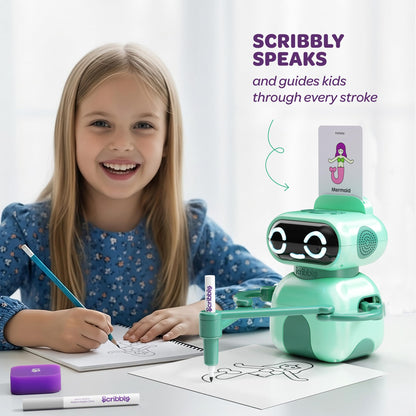 Dan&Darci Scribbly The Drawing Robot for Kids - 3 4 5 6 7 8 Year Old Girl Gifts - 5 Year Old Boy Birthday Gift - Kids Toys for Ages 5-7 - Learning Toys for Boys - Girls Educational Cool Toy