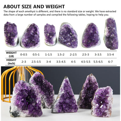 HIBCIGA Amethyst Cluster Crystal Quartz Amethyst Rock Raw Stone Purple Crystals Amethyst Geode Healing Crystals 10-11LB