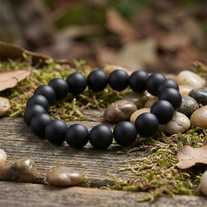 Yochus 45pcs Black Matte Onyx Agates Beads，8mm Healing Power Natural Stone Round Loose Beads for Jewelry Making Earring Necklace DIY Crafts