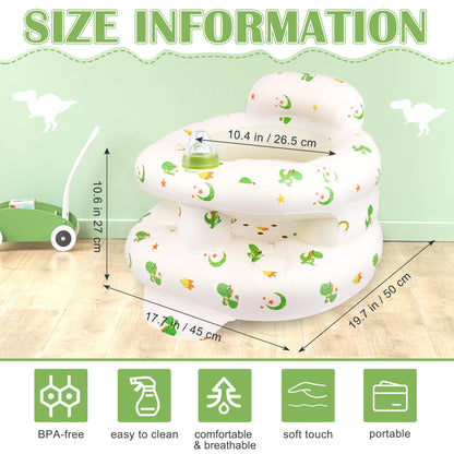Windspeed Inflatable Baby Seat for 4 to 36 Months with Built-in Air Pump Infants Sit Me Up Floor Seat for Baby Inflatable Sitting Up Chair with Back Support for Learning Sit/Feeding