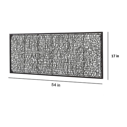 WEMPOLU Metal and Rattan Wall Decor, 17" W x 54" H, Dark Bronze