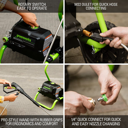 Greenworks 2000 Max PSI @ 1.1 GPM (13 Amp) Electric Pressure Washer GPW2000-1RG