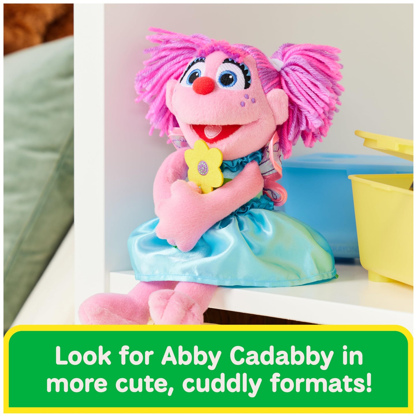 GUND Sesame Street Abby Cadabby Plush with LED Wand, Toddler Doll with Nightlight, Sensory Toy, Sesame Street Stuffed Animal for Ages 1 and Up, 13”