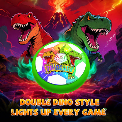 Dinosaur Toys for Boys Glowing Hover Soccer Ball,Light Up Hover Ball for 3 4 5 6 7 8 9 10 11 12 year old Boy,Indoor Outdoor Kids Toys,Air Floating Soccer Toy,Fun Christmas Birthday Gift for Boy 3–12