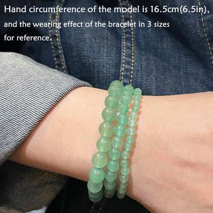CHCCOYE 6mm Natural Healing Gemstone Bracelet Handmade Yoga Stretch Elastic Bracelet Stress Relief Crystal Jewelry for Men and Women (6mm, Green Aventurine)