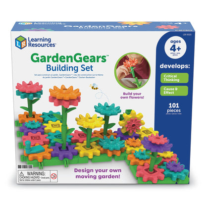 Learning Resources GardenGears Building Set - Hands-On Educational Construction & Engineering, Preschool STEM Building Sets, Toys for Kids, Montessori, Fine Motor Games, Gifts for Kids