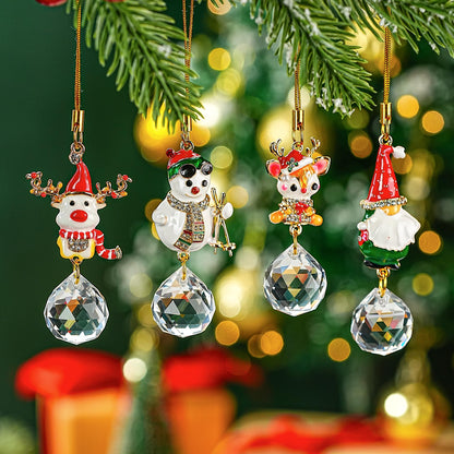 H&D HYALINE & DORA Christmas Ornaments Set Christmas Hanging Ornament Pendant Elk Gnome Snowman Ornament for Xmas Tree Home Decor(4 Pack)