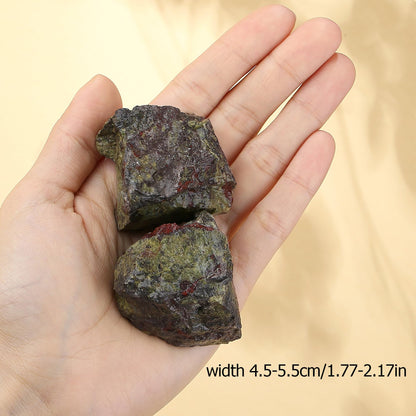 XIANNVXI Dragon Blood Stone 1.8-2.2" Large Raw Crystals and Healing Stones Natural Rough Crystal Rocks for Decor Gifts Tumbling Cabbing Polishing Fountain Rocks 1PCS