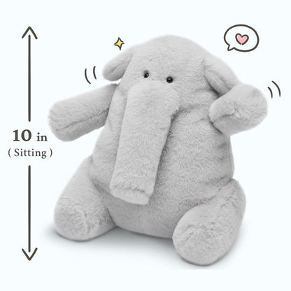 IKASA Elephant Stuffed Animals Plush Toys,10" Cute Plushie Soft Cuddly Plushy Fluffy Toy, Gifts for Family Kids Girls Boys