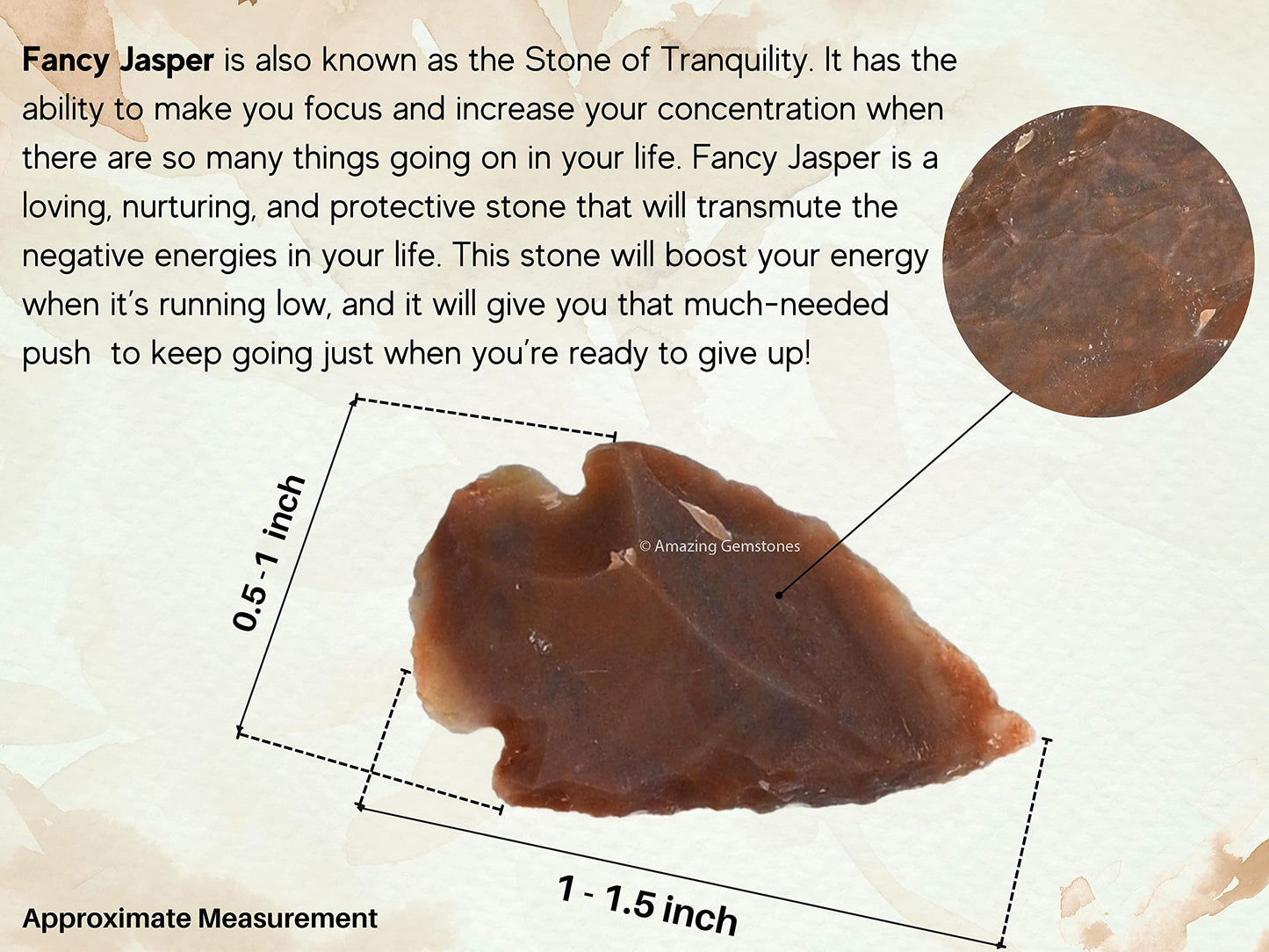 Amazing Gemstone 50 Pieces Fancy Jasper Arrowhead Bulk, Crystal and Healing Stone Flint Rock Arrow Head - 1 to 1.5 Arrowheads for DIY Project Craft Point Jewelry Making
