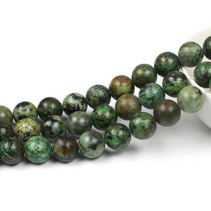 MJDCB Natural African Turquoise Beads Round Loose Stone Beads for Jewelry Making DIY Bracelet Necklace Accessory 15" (10mm)