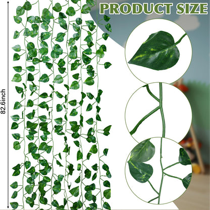 Suncalla 4 Pcs Large Stuffed Toy Storage Net Hammock Corner with Fake Vines Artificial Ivy Garland Bedroom Aesthetic Decor for Kids Baby Nursery Essentials Wall Bedroom Home Decor (White)
