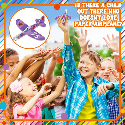 ShinyRelief 48 Packs End of Year Student Gifts Foam Glider Planes Bulk Flying Airplanes Toys Airplanes Party Favors School Year Gifts for Kindergarten Students Graduation Kids Birthday Party