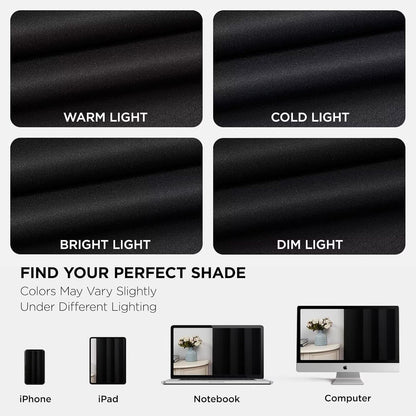Joydeco Blackout Curtains for Bedroom,Black Out Curtains 84 Inch Long, Black Drapes with Grommets, Noise Reducing Energy Saving Thermal Insulated & Wrinkle-Free Drapes for Living Room, 2 Panels