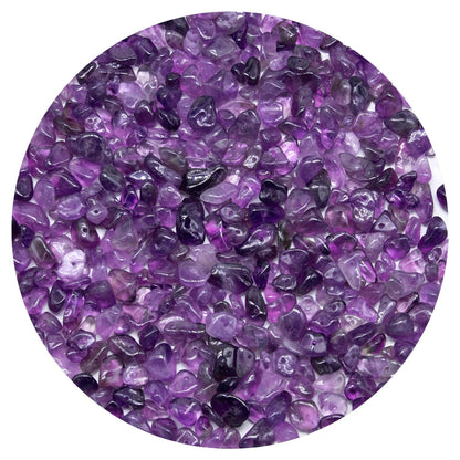 Natural Chip Stone Beads 450pcs Amethyst Chips 5-8mm Genuine Real Irregular Healing Crystal Rocks Hole Drilled DIY Loose Gemstone Beads for Jewelry Making Bracelet Earrings Necklace Crafting