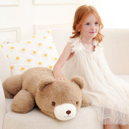 AmyToo Weighted Stuffed Animals, Bear Stuffed Animal, Weighted Bear Plush, Toy Gifts for Kids & Adults, Brown, 4.5 lbs, 25 Inch