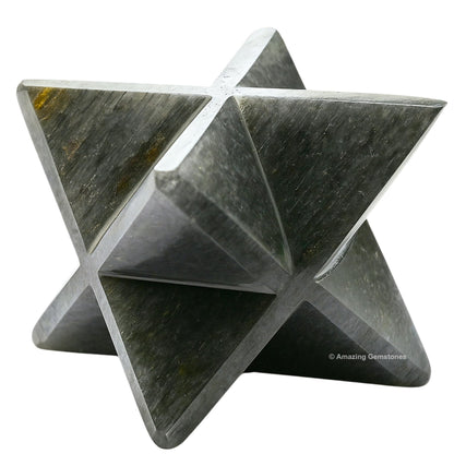 Amazing Gemstone Blue Aventurine Merkaba Crystal - 1 Inches Metaphysical Merkaba Star for Meditation - Energetic Tetrahedron Crystal and Healing Stones for Spiritual Growth and Healing (20-25mm)