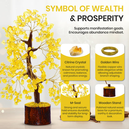AstraVeda Citrine Tree, Crystal Tree of Life, Feng Shui, Healing Trees, Gemstones, Crystal Gifts, Healing Stones, Spiritual Gifts