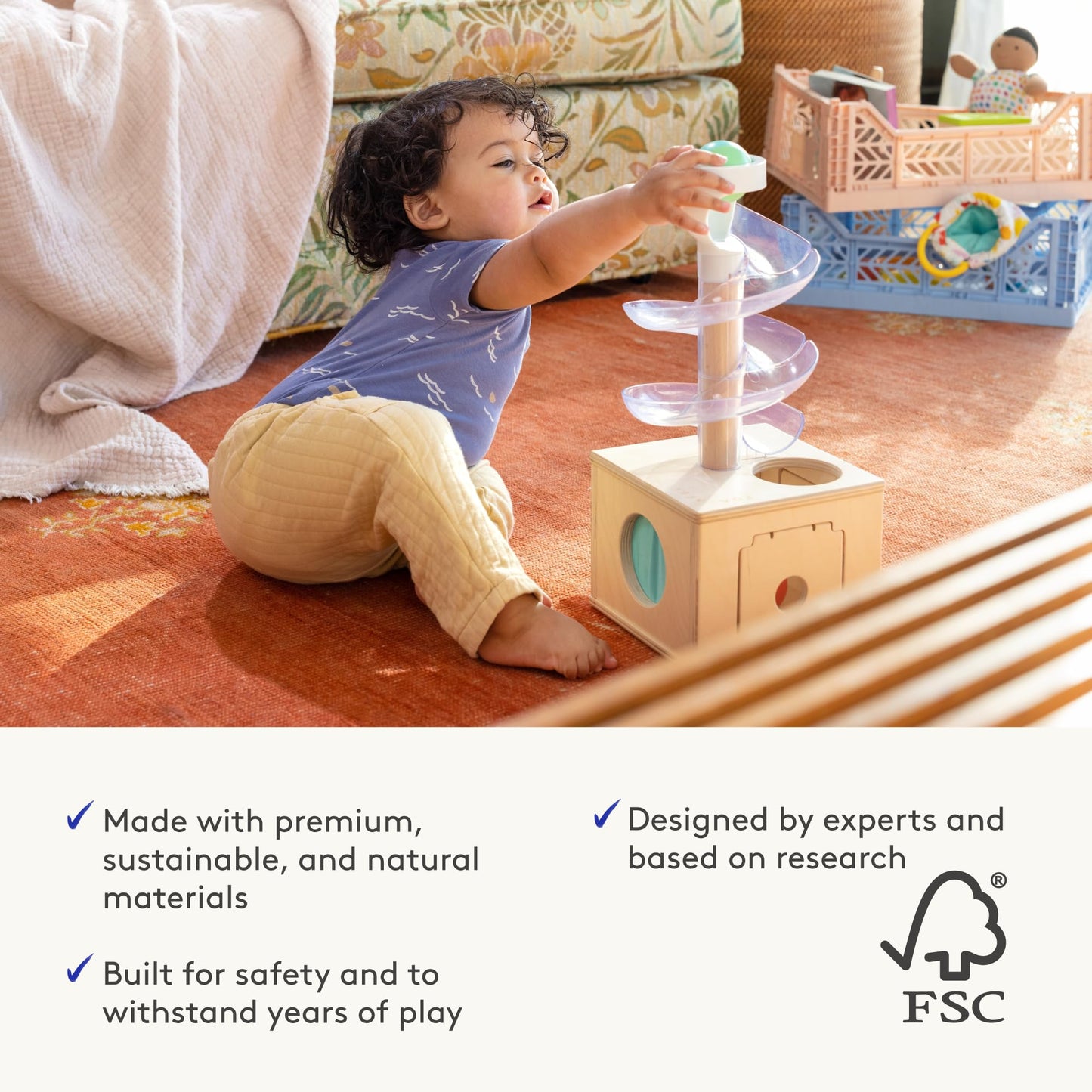 Lovevery | The Babbler Play Kit, Birthday Play Kit, Montessori Toddler Toy, 8 Play Products, 1 Board Book, and Play Guide (Best Birthday Gift for 1 Year Old), Medium