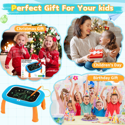 LCD Writing Tablet for Kids 1 2 3 4 5 Year Old - Toddler Drawing Tablet, Drawing Pad & Color Doodle Board Toy, Perfect Birthday & Christmas Gift Toy for 2-3 Year Old Boys and Girls(Blue)