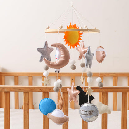 GOODMOM Baby Mobile for Crib, Astronaut Crib Nursery Mobile for Boys Girls, Handmade Baby Mobile Infant Bedroom Hanging Decoration Toy(Stellar Dream)