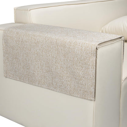 Couch Arm Covers, Arm Chair Covers Set of 2, Non-Slip Sofa Arm Covers, Washable Armrest Cover, Recliner Arm Cover, Sofas Headrest Cover for Sofa/Armchair/Loveseat/Sectional (Beige, 24" x 20" -2pcs)