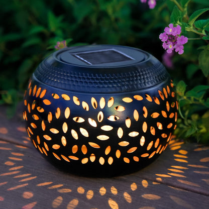 JMEXSUSS Solar Lanterns Outdoor Waterproof, Gifts for Women Mom Grandma, Outdoor Solar Lanterns for Porch Table Outside Patio Garden Camping Yard Wedding, Black